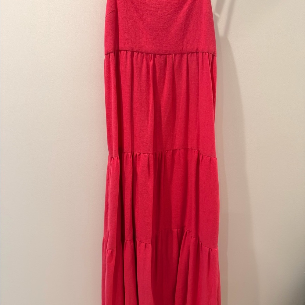 Elegant Pink Tiered Skirt